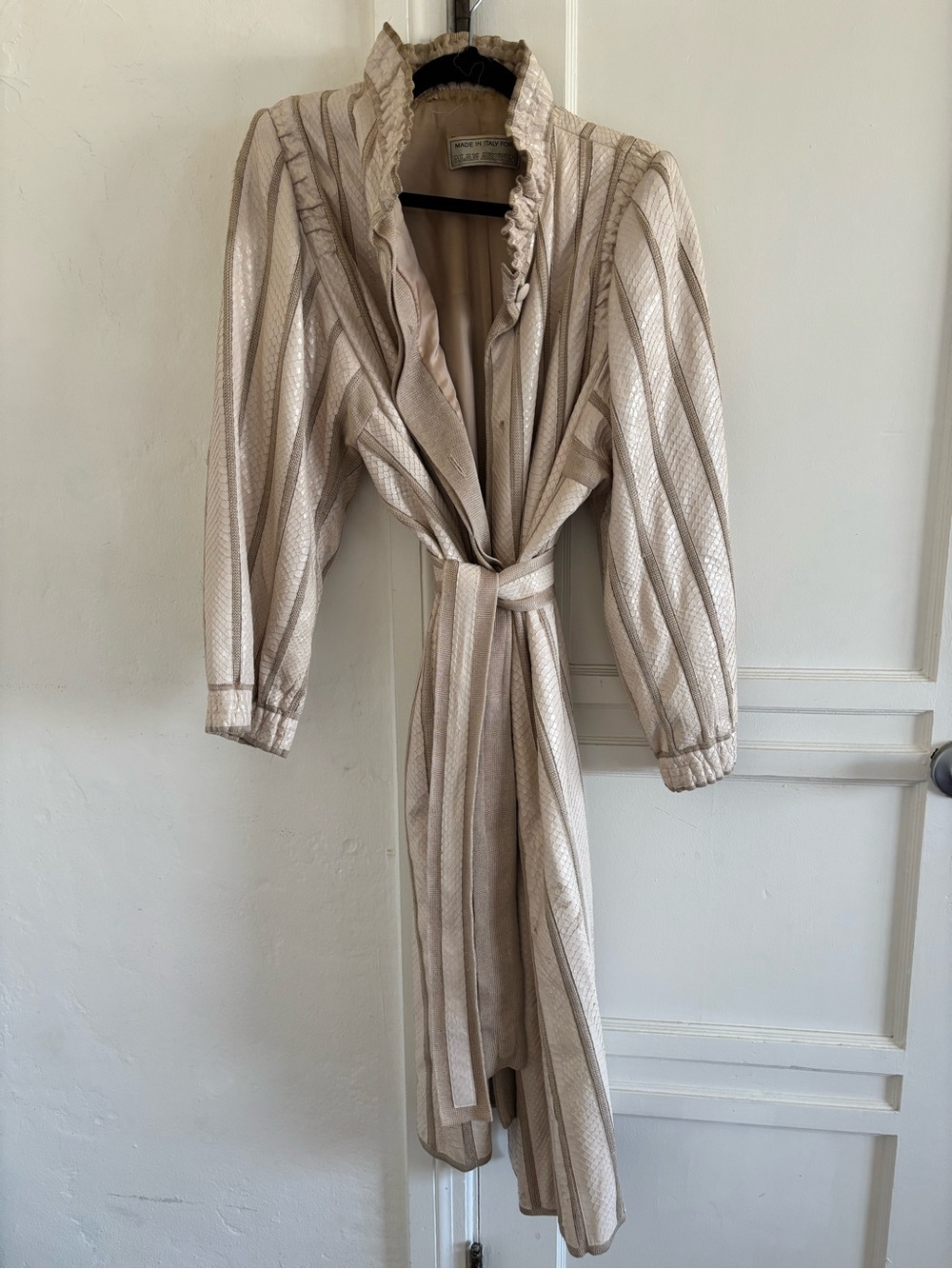 Vintage Snakeskin and Knit Alan Austin Trench
